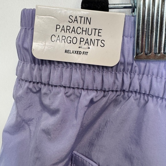 PINK Victoria's Secret Satin Parachute Cargo Pants Lavender - Picture 4 of 15